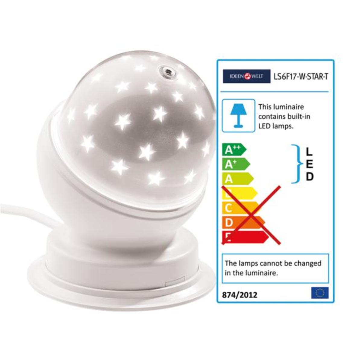 

Настольный светильник ночник проектор LED Звездный небесный свет IDEENWELT LS6 3 Вт