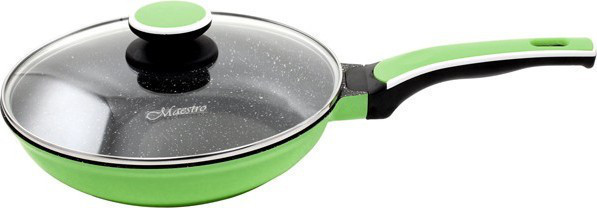 

Сковорода традиційна з кришкою Maestro 28см 1220-28-MR green