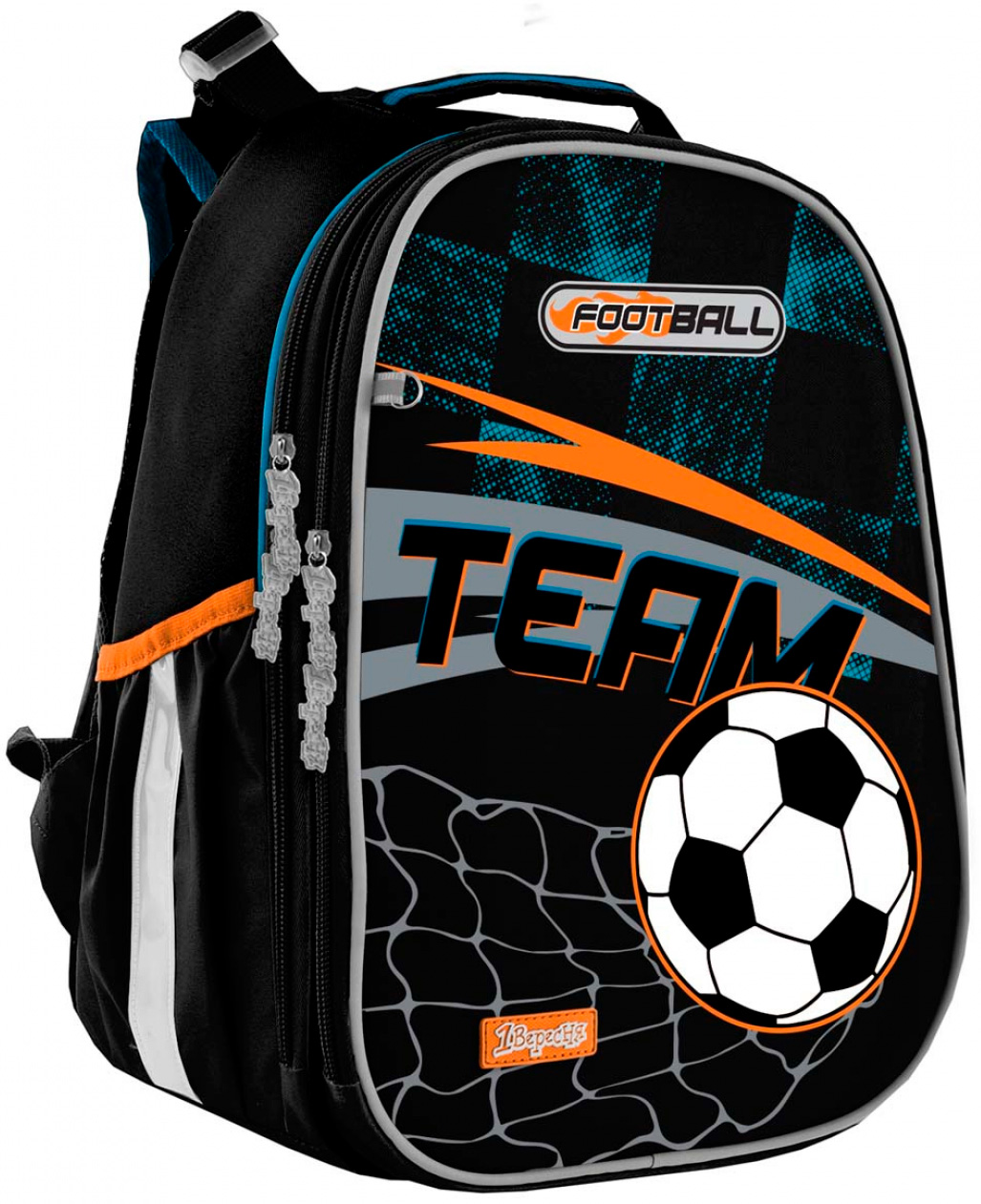 

Рюкзак 1 Вересня Team football каркасный черный 15 л (558215)