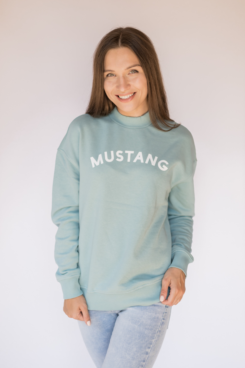 

Свитшот женский Mustang Светло бирюзовый XL