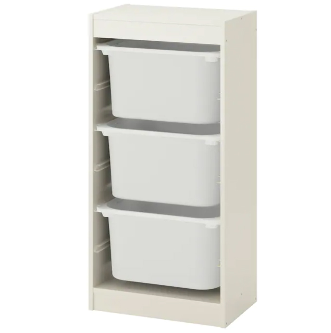 

Стелаж для іграшок Ikea Trofast білий 46х30х94 з білими ящиками