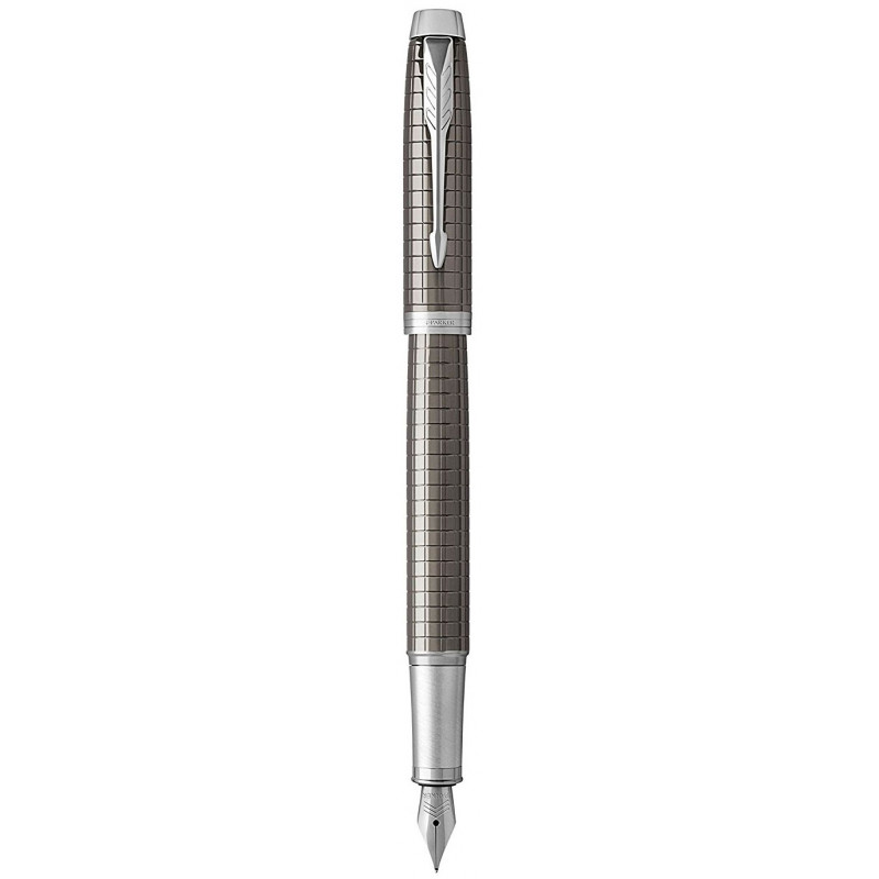 

Перьевая ручка Parker IM 17 Premium Dark Espresso Chiselled CT FP F 24 311