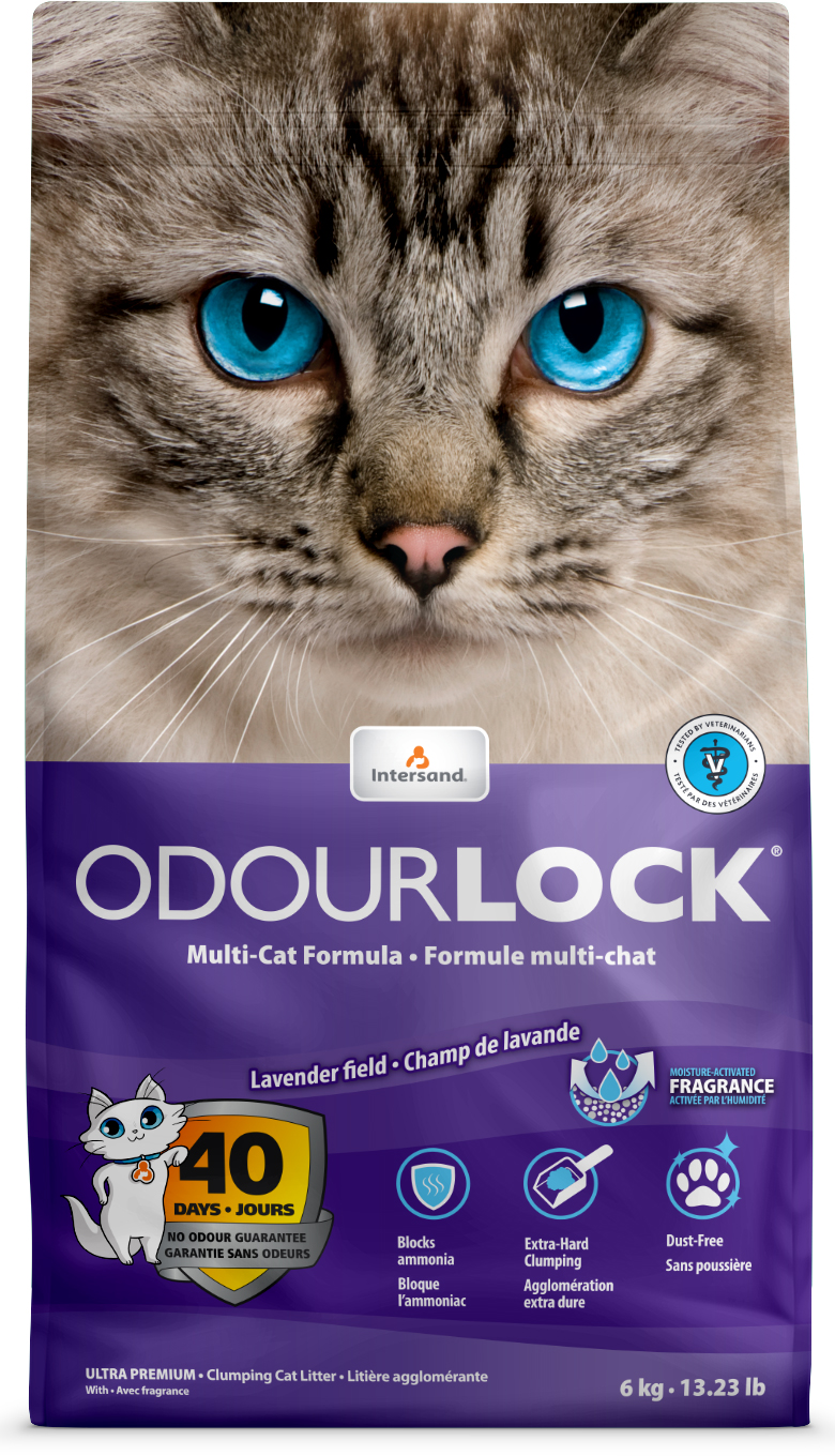 

Наполнитель для кошачьего туалета Intersand Odourlock Lavender Бентонитовый комкующийся (5.9 л) 6 кг