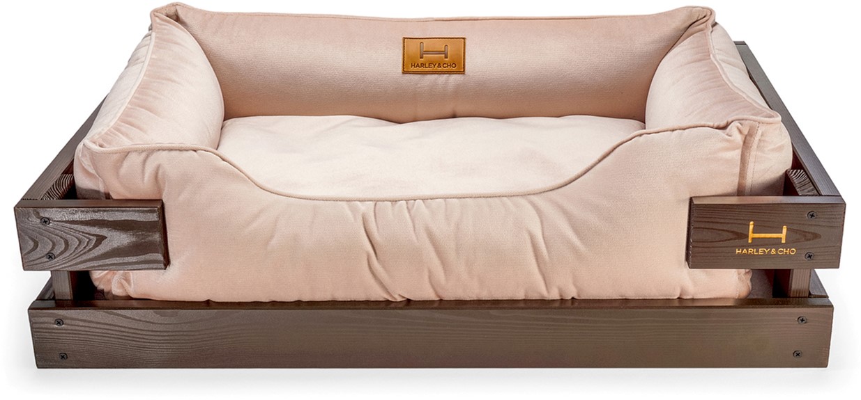 

Лежак для собак Harley and Cho Dreamer 90 x 60 см в деревянном каркасе Brown/Pudra Velur