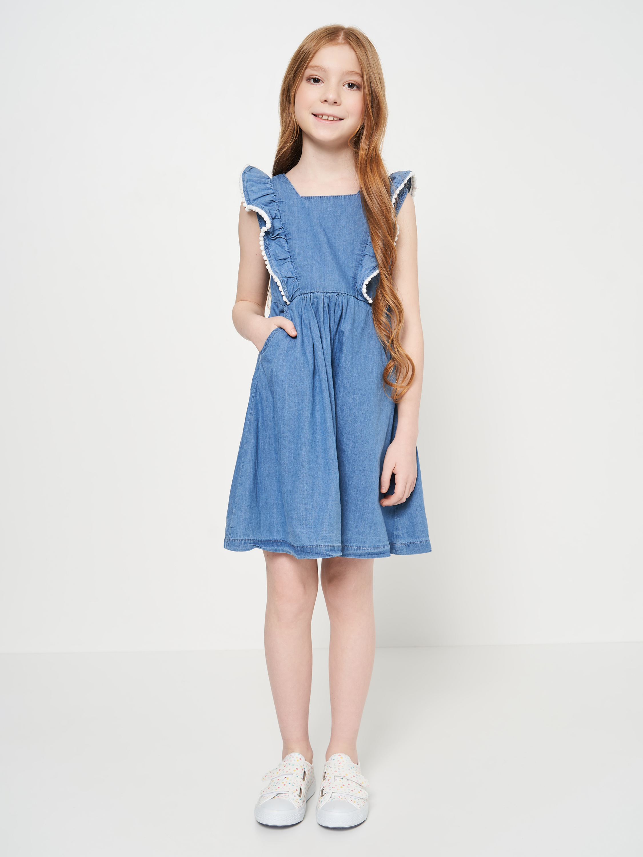 Акція на Дитяча літня сукня для дівчинки Minoti Sunshine 4 35837JNR 98-104 см Синя від Rozetka