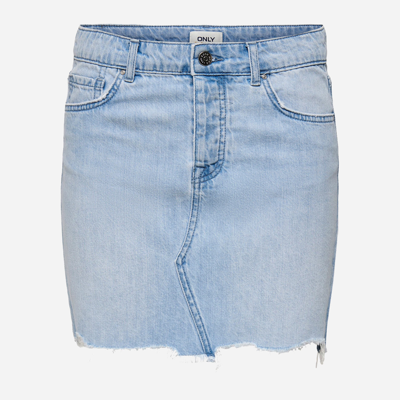 Акція на Спідниця джинсова міні літня пряма жіноча ONLY 15250946-57186 36 Light Blue Denim від Rozetka
