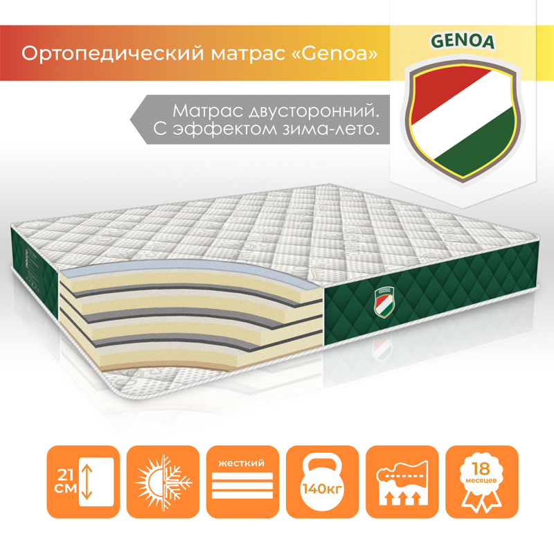 

Ортопедический матрас "Genoa" Белый