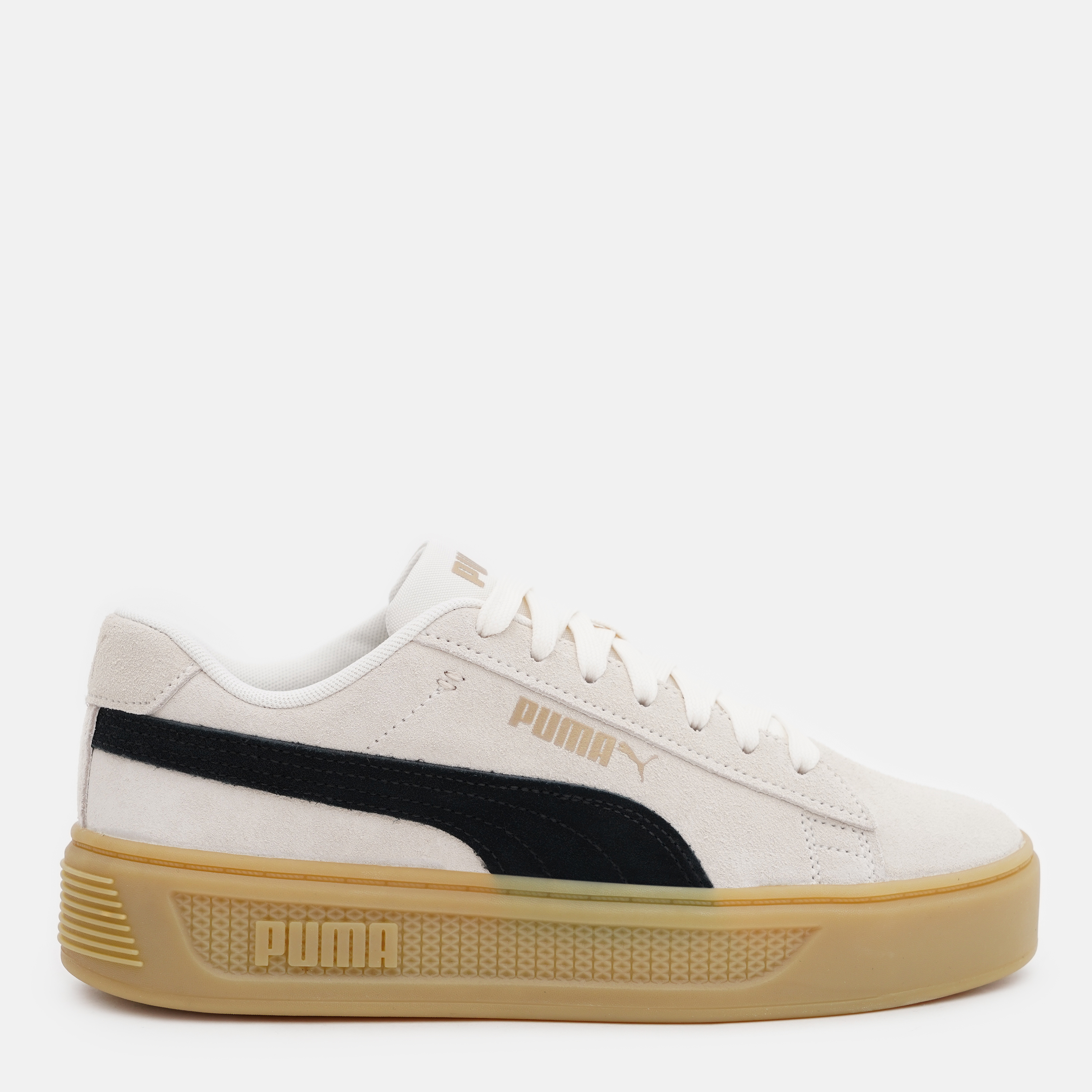 Акція на Жіночі кеди низькі Puma Smash Platform v3 SD 39194201 40 (6.5UK) 25.5 см Pristine-Puma Black-Puma Gold від Rozetka