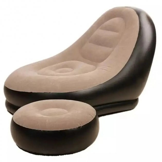 Надувной диван AIR SOFA | Надувное велюровое кресло с пуфиком ...