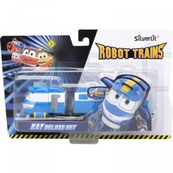 

Игровой набор Silverlit Robot Trains Паровозик с двумя вагонами Кей (80176)