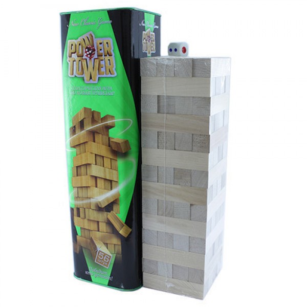 

Настольная игра Дженга Башня Jenga Power Tower Джанга PT-01 56 брусков