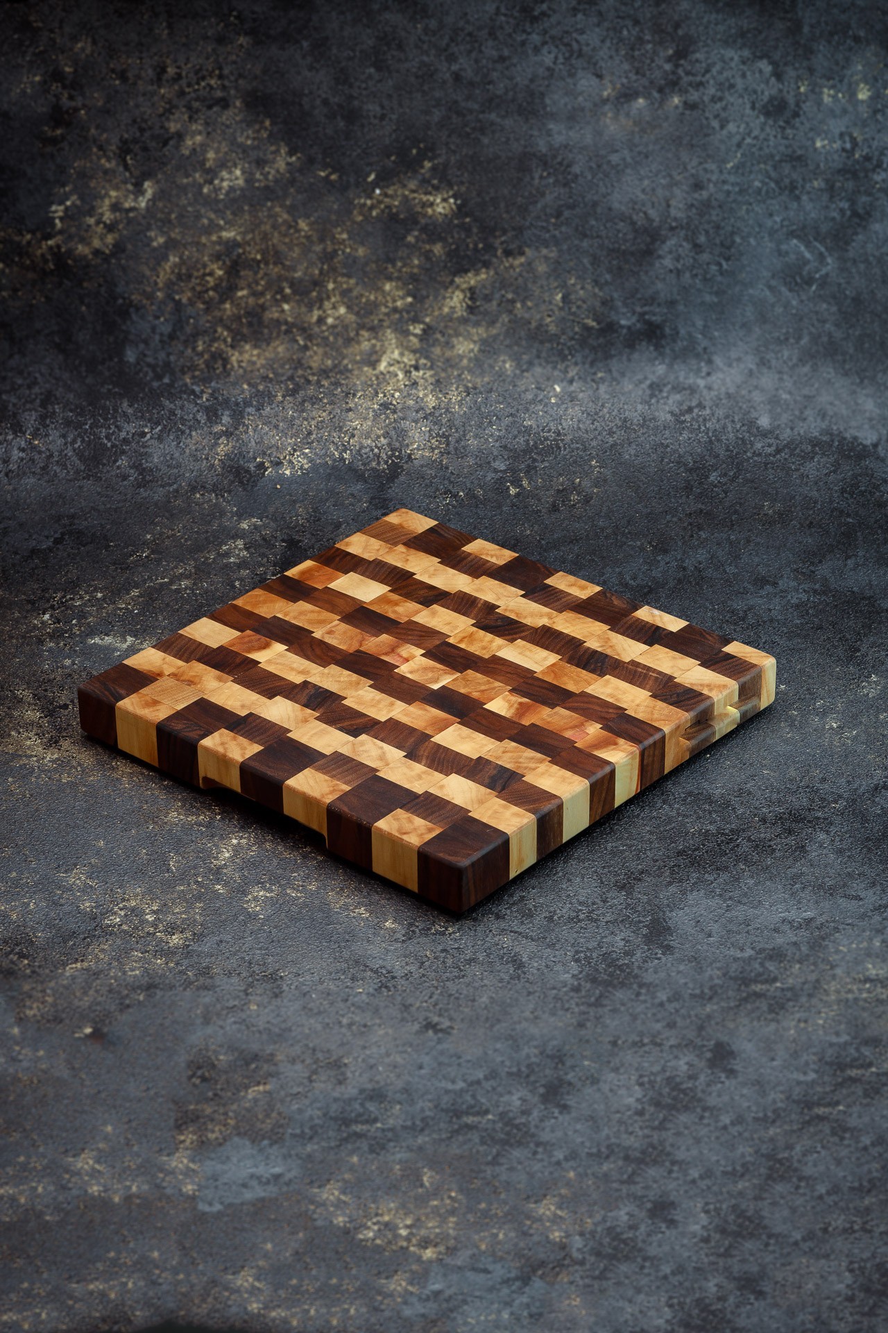 Разделочная торцевая доска WoodLab из дерева микс орех клен ...