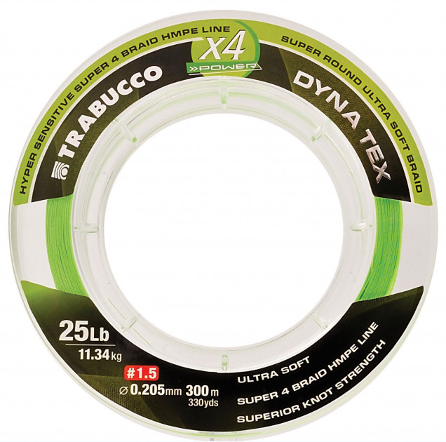 

Шнур Trabucco X4 Power 150 м 0.148 мм 6.81 кг Салатово-желтый (054-31-140)