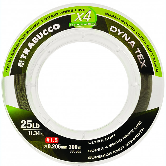 

Шнур Trabucco X4 Power 150 м 0.128 мм 5.44 кг Болотно-зеленый (054-33-120)