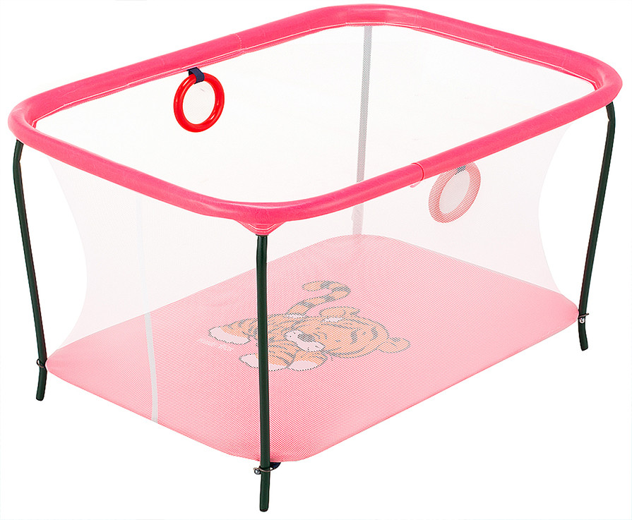 

Манеж детский игровой KinderBox люкс Малиновый тигренок с мелкой сеткой (R 555)