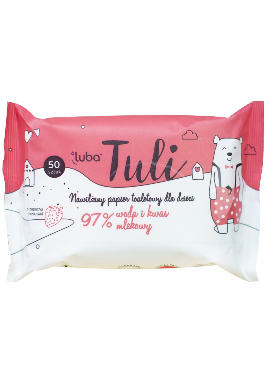 Детская влажная туалетная бумага Luba Tuli 97% воды и молочная кислота ...