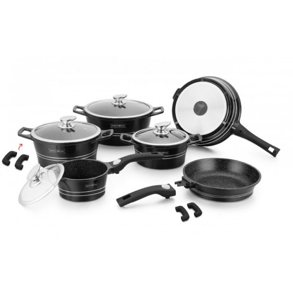 

Набор посуды Royalty Line RL ES-1014M black 14 предметов