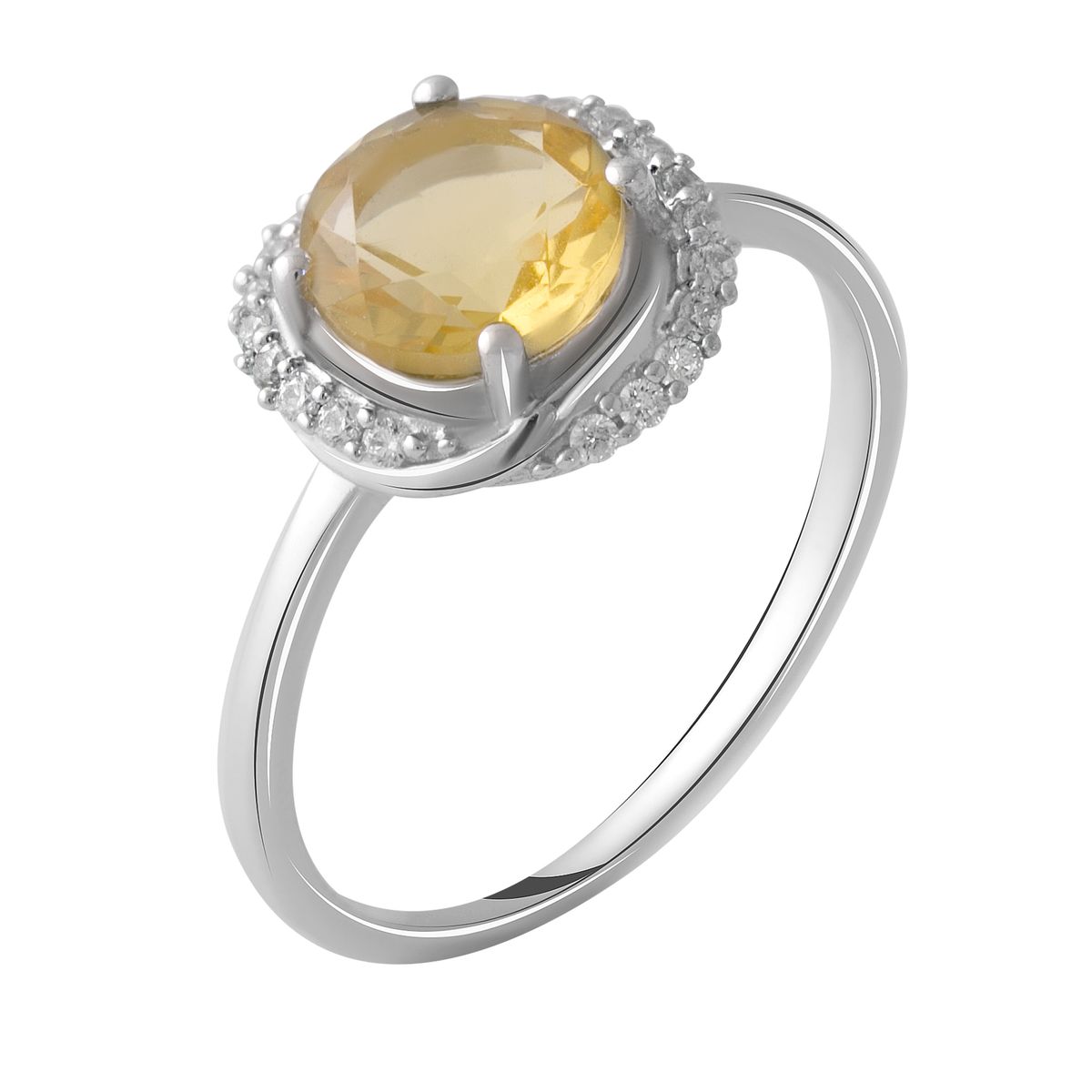 

Серебряное кольцо SL с цитрином nano 17 размер (2045250-17-mg)