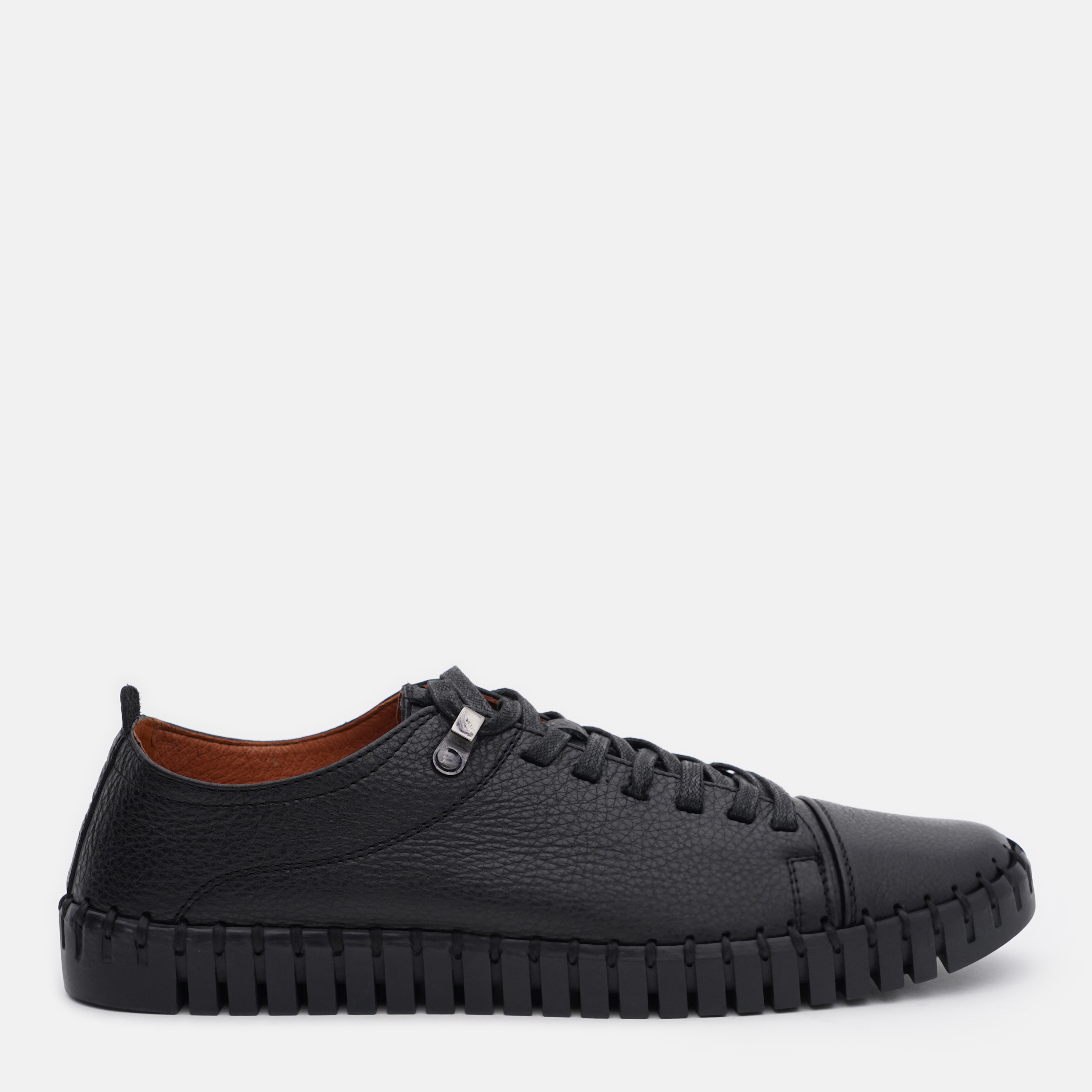 Акція на Чоловічі кеди низькі Prime Shoes 32 Black Leather 19-032-30110 45 29.5 см Чорні від Rozetka