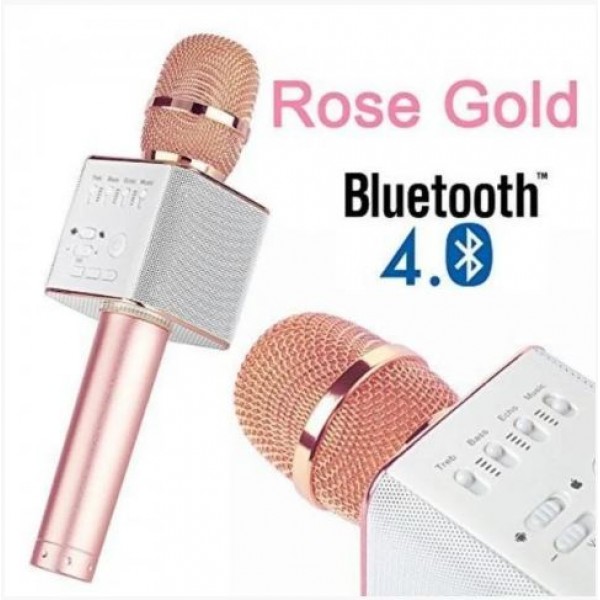 

Беспроводной микрофон караоке Q9 rose-gold корпус металлический (Футляр - чехол)