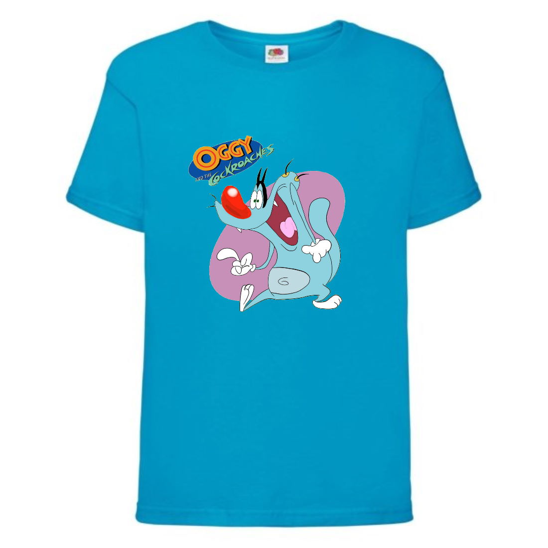 

Футболка детская Огги и тараканы (Oggy and cockroaches) синяя (top OG blu5) 104 см
