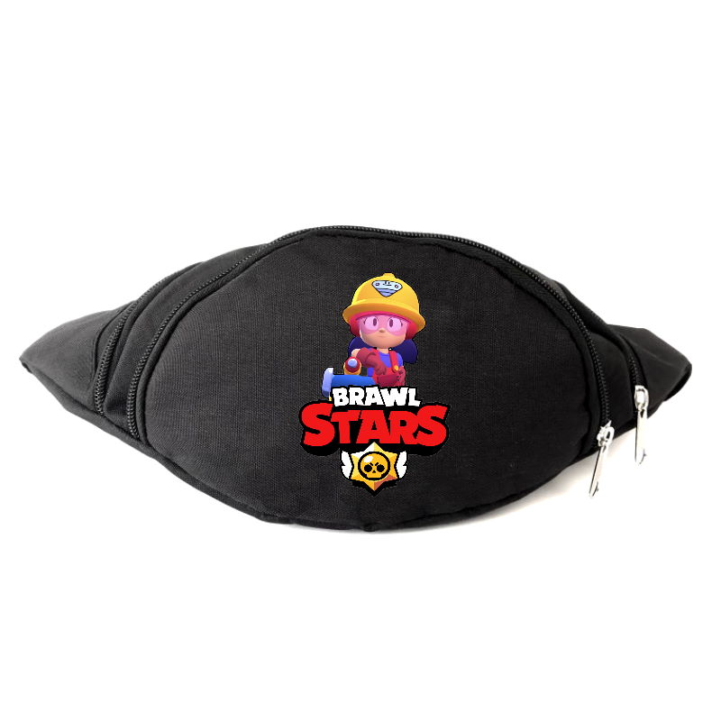 

Сумка Бананка на пояс Бравл Старс Brawl Stars Джекки (BS-02) Cappuccino Toys черная