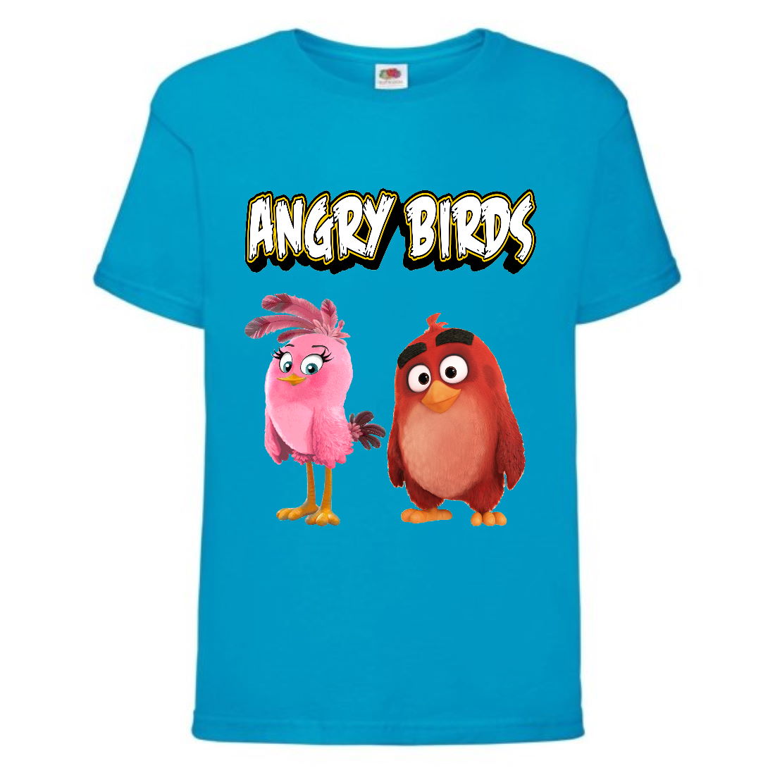 

Футболка детская Энгри Бердс (Angry Birds) голубая (AB-red&bird-blue) 128 см