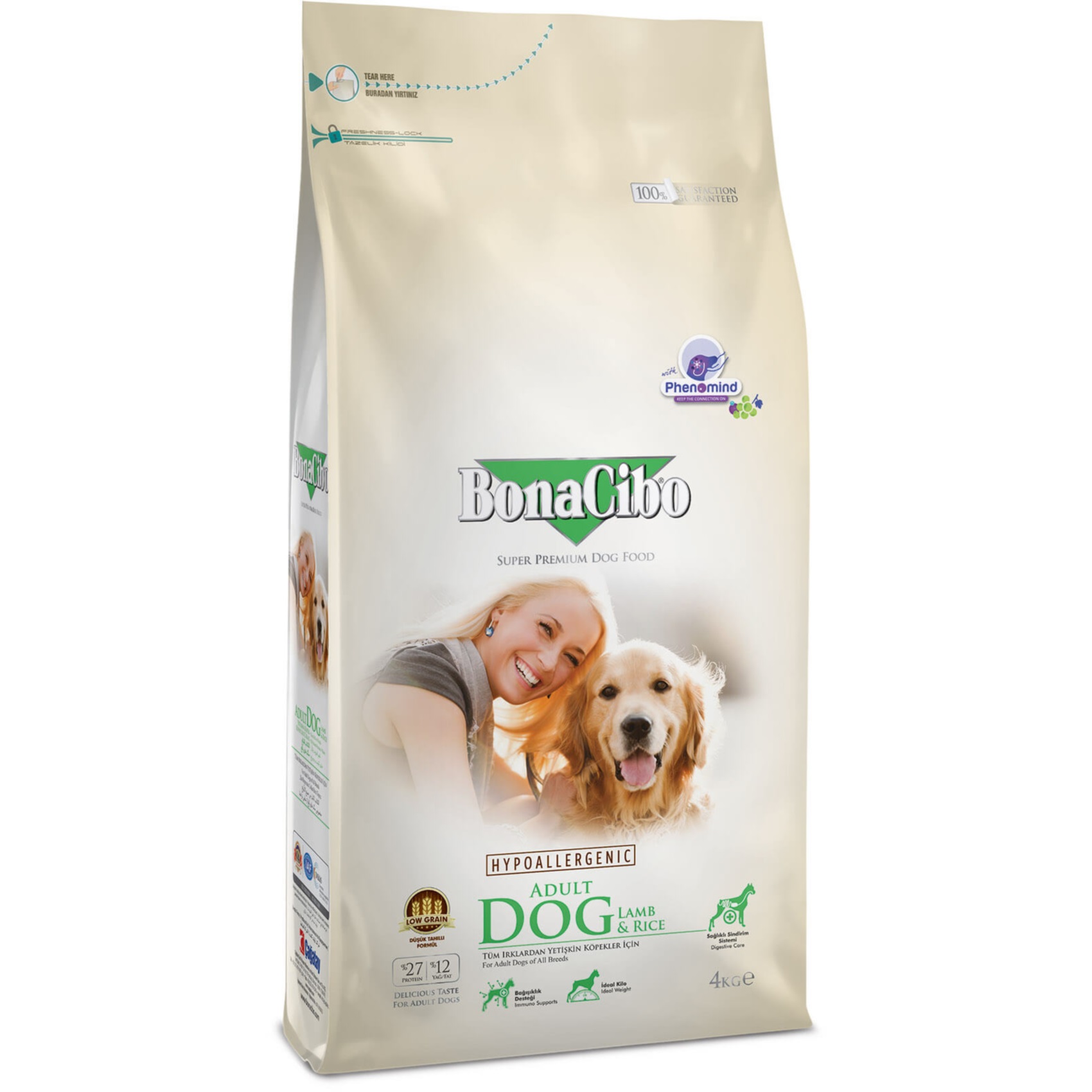 Корм BonaCibo Dog Adult Lamb & Rice сухой с ягнятиной для взрослых ...