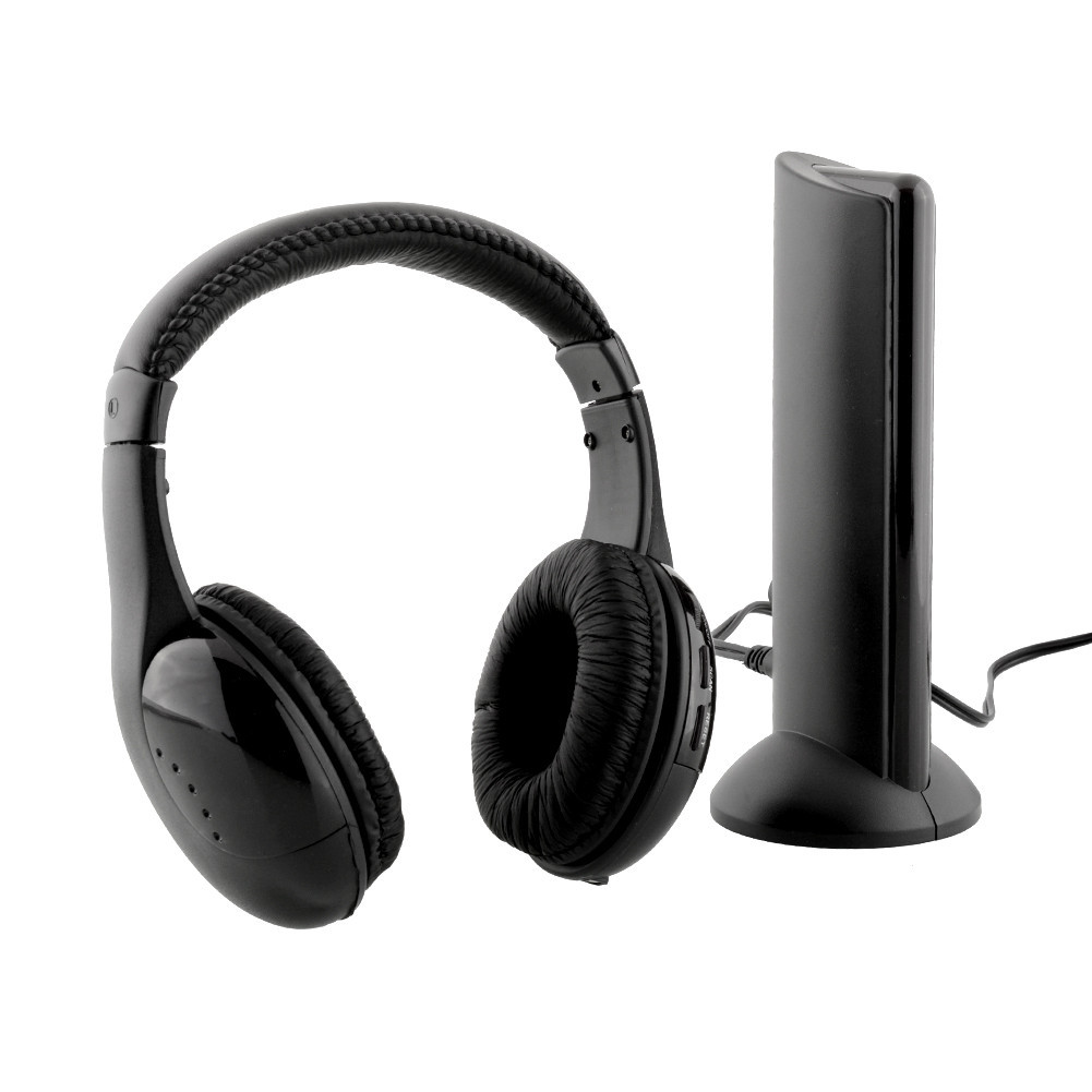 

Наушники беспроводные 5 в 1 + FM радио базой Wireless 000260