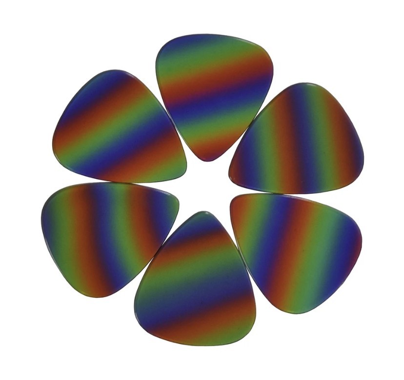 Набор медиаторов 10 шт Avzhezh Celluloid Transparent Rainbow – фото ...