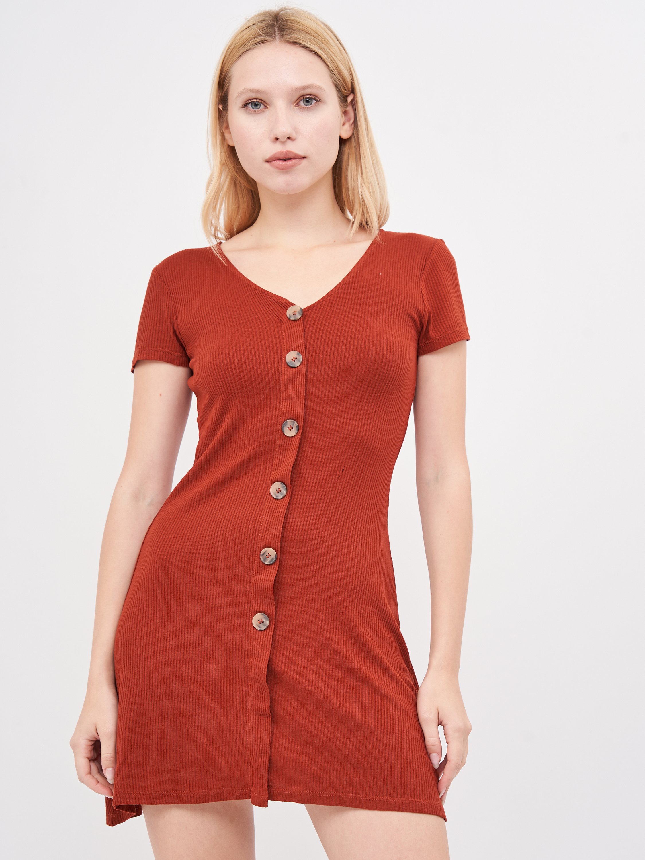 

Платье Pull & Bear 9393/381/701 S Терракотовое