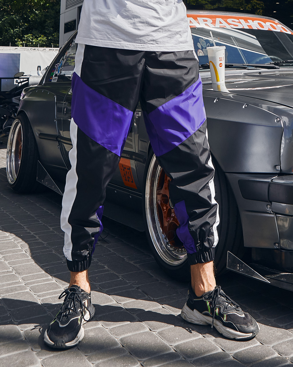 

Спортивные штаны Over Drive Split черно-фиолетовые, Спортивные штаны Over Drive Split черно-фиолетовые M