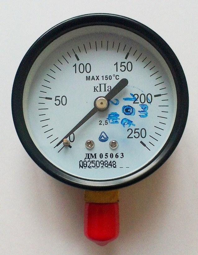 

Манометр Стеклоприбор ДМ 05063 250 кПа ТУ.У 33.2 - 14307481-031:2005 (mdr_2596)