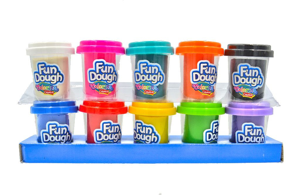 

Маса пластична для творчості 10 кольорів Fun Dough 34302PTR