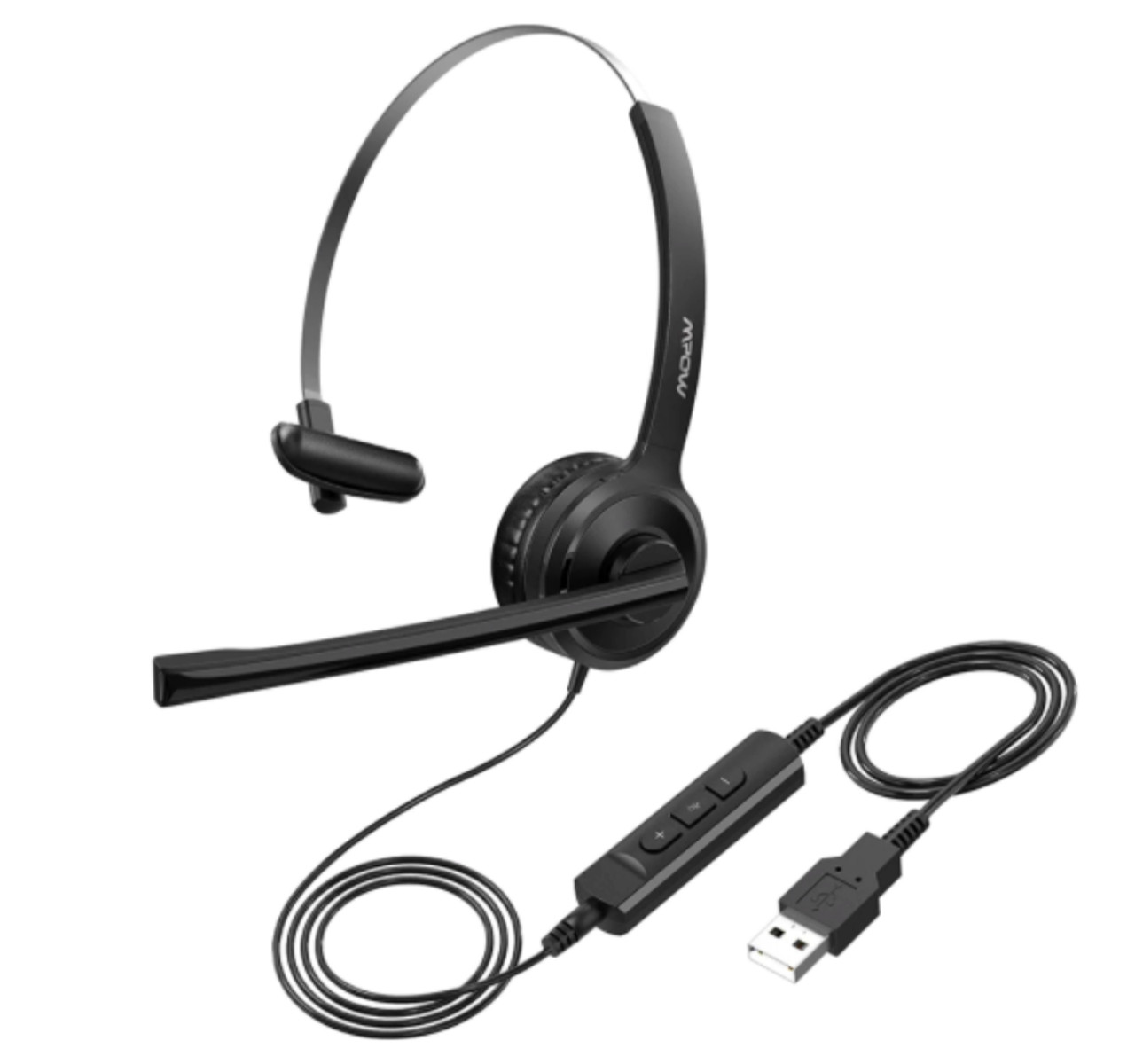 

Проводная гарнитура для колл центра Mpow BH323 USB Headset Silver