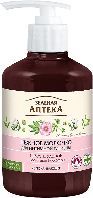 ROZETKA | Нежное молочко для интимной гигиены "Овес и хлопок" Зеленая ...