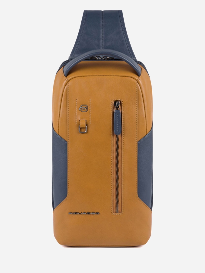 

Мужская сумка-слинг кожаная Piquadro Hakone CA5001S104_CUBL Коричневая