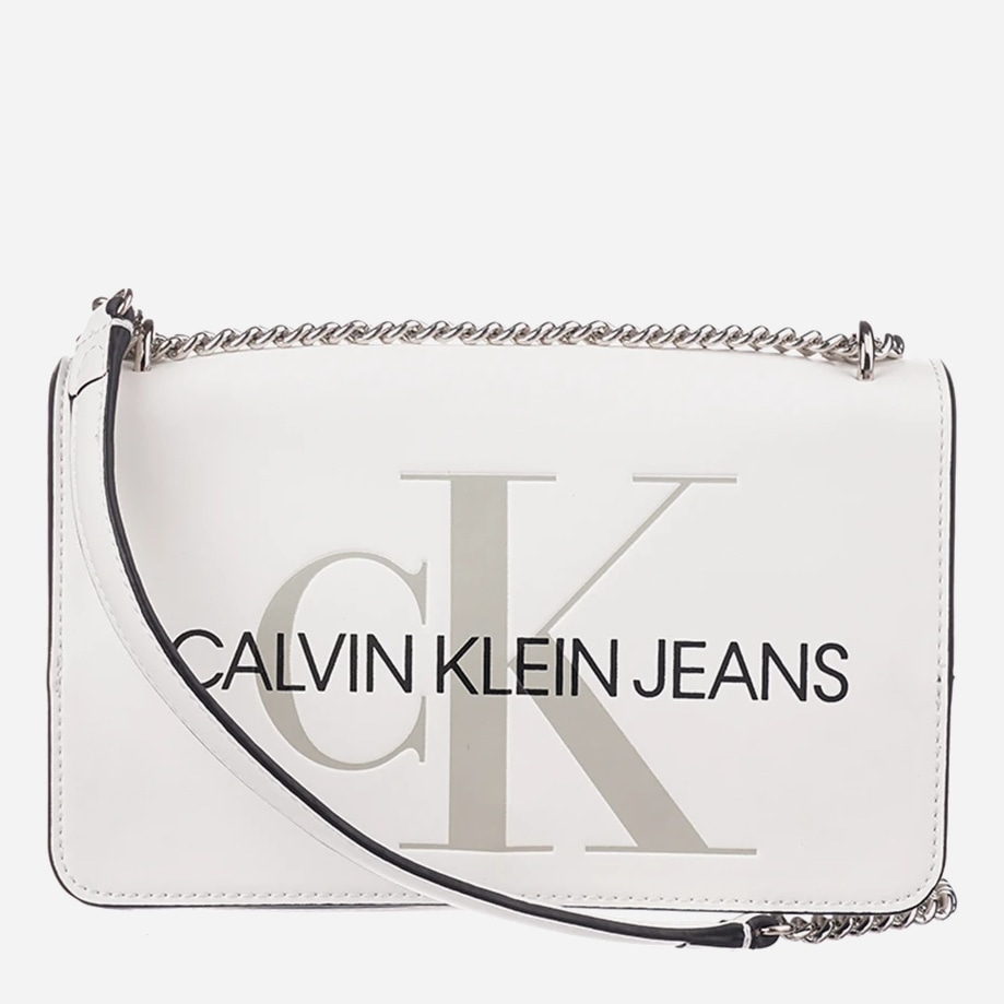 Акція на Сумка-крос-боді жіноча Calvin Klein Jeans Crossbody dh2533 Біла/чорна від Rozetka