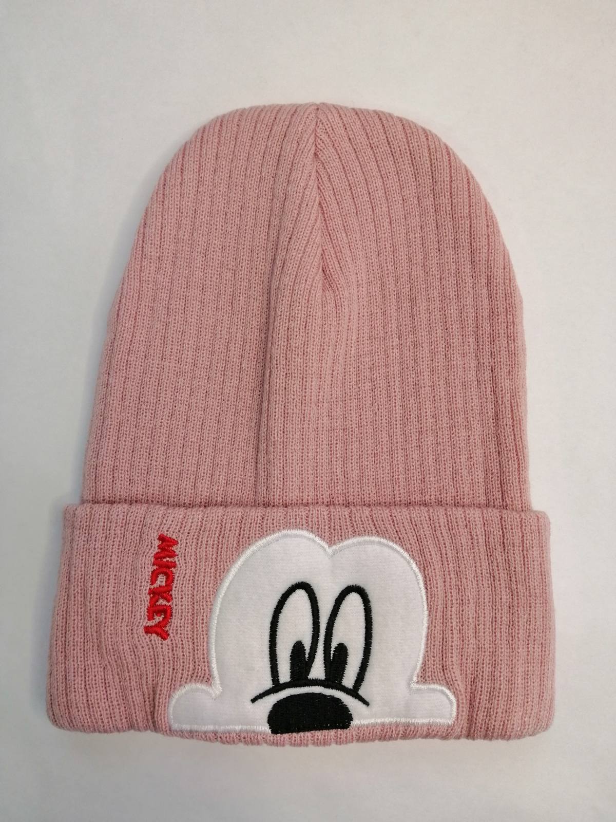 

Шапка зимняя для девочки MICKEY двойная с заворотом размер 48-54, розовая
