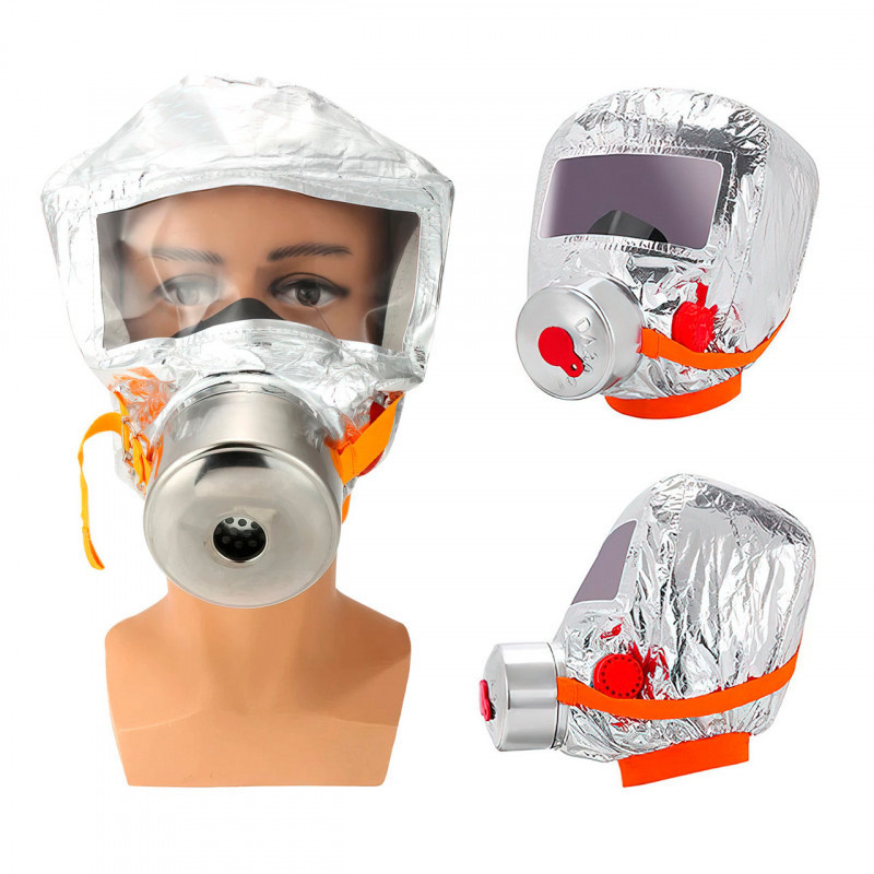 Маска протигаз з алюмінієвої фольги, панорамний протигаз Fire mask ...