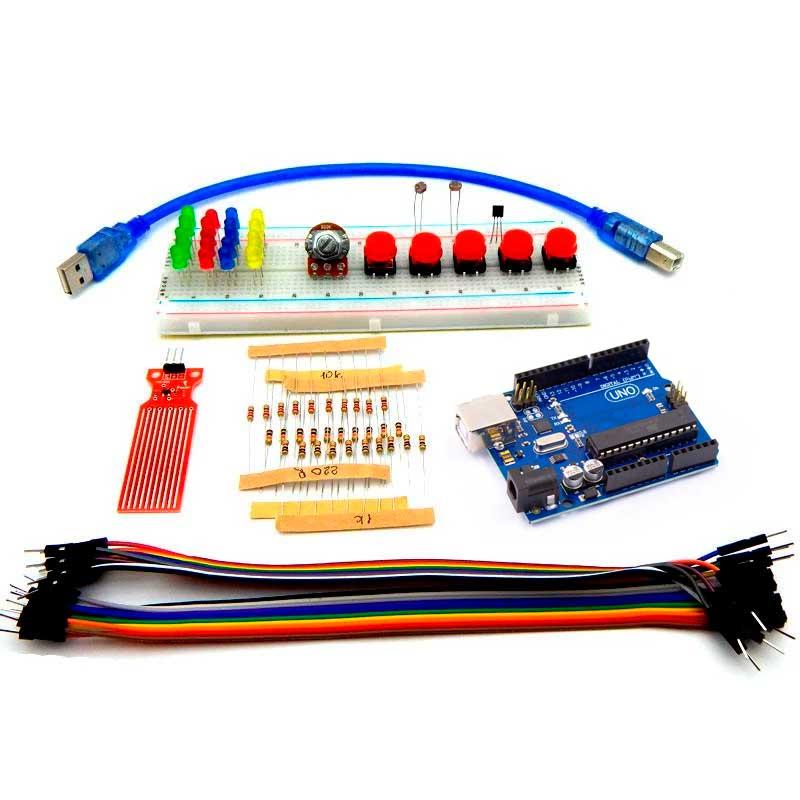 

Минимальный обучающий набор 17 элементов плата UNO R3 для Arduino