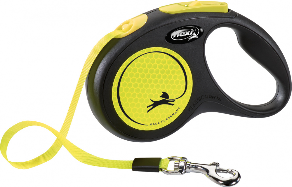 

Поводок рулетка Flexi New NEON S 5м до 15кг неоновый желтый (TX-209311)