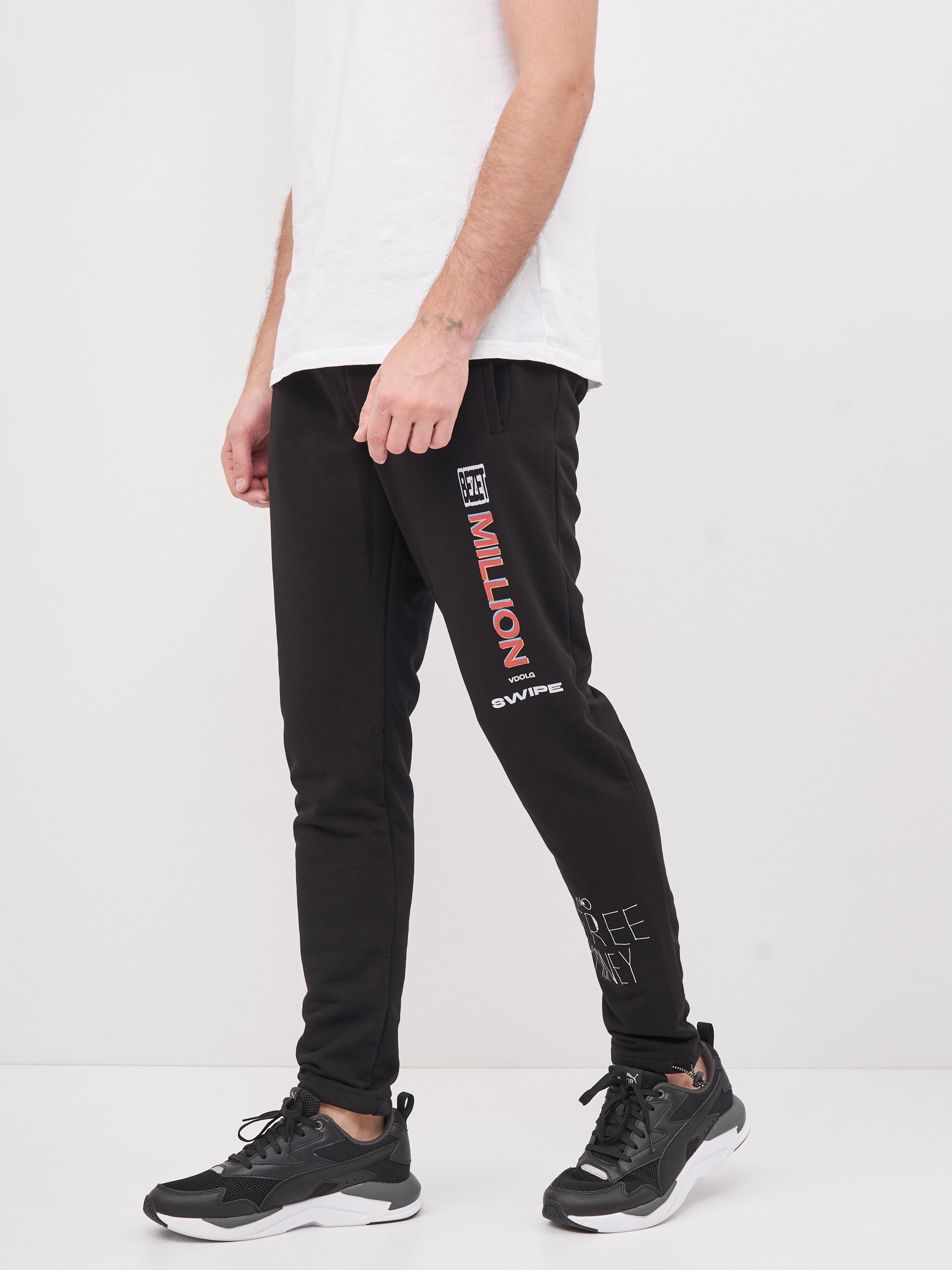 Акция на Спортивные штаны BEZET Million'20 M Черные с принтом (ROZ6400018412) от Rozetka UA
