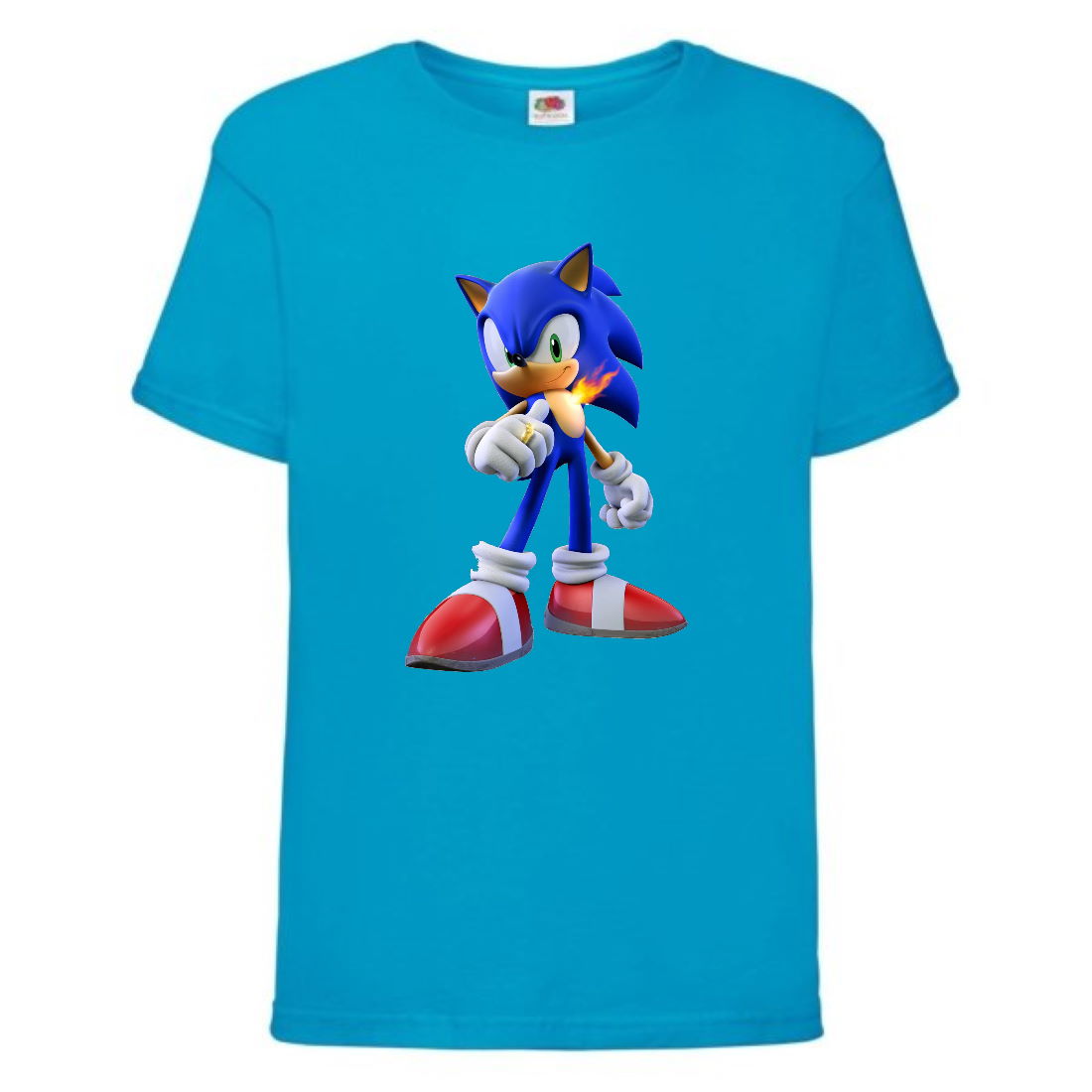 

Футболка детская Соник и пламя (SONIC) синяя (snc blu-3) 104 см