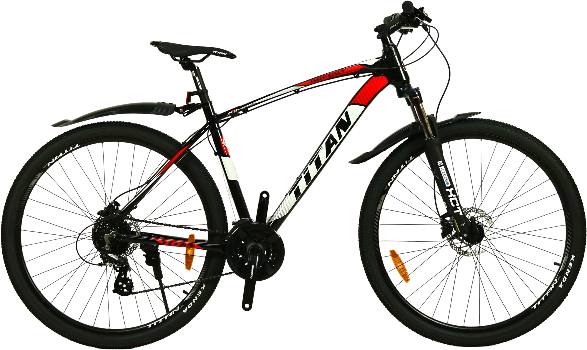Велосипед Titan Gefest 29" Рама 20" 2022 Black-white-red (29TWA-003627 ...