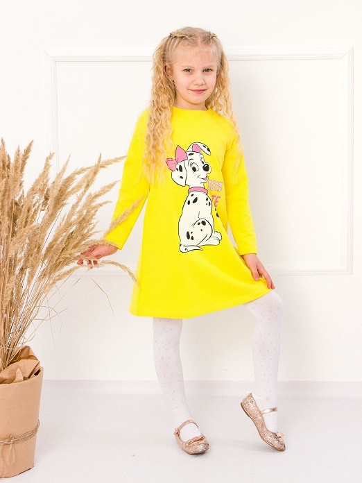 Акція на Дитяча сукня для дівчинки Носи своє 6004-057-33 98 см Лимон (далматин) (p-4513-65980) від Rozetka