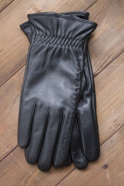 

Перчатки женские чёрные кожаные сенсорные 950s1 Shust Gloves
