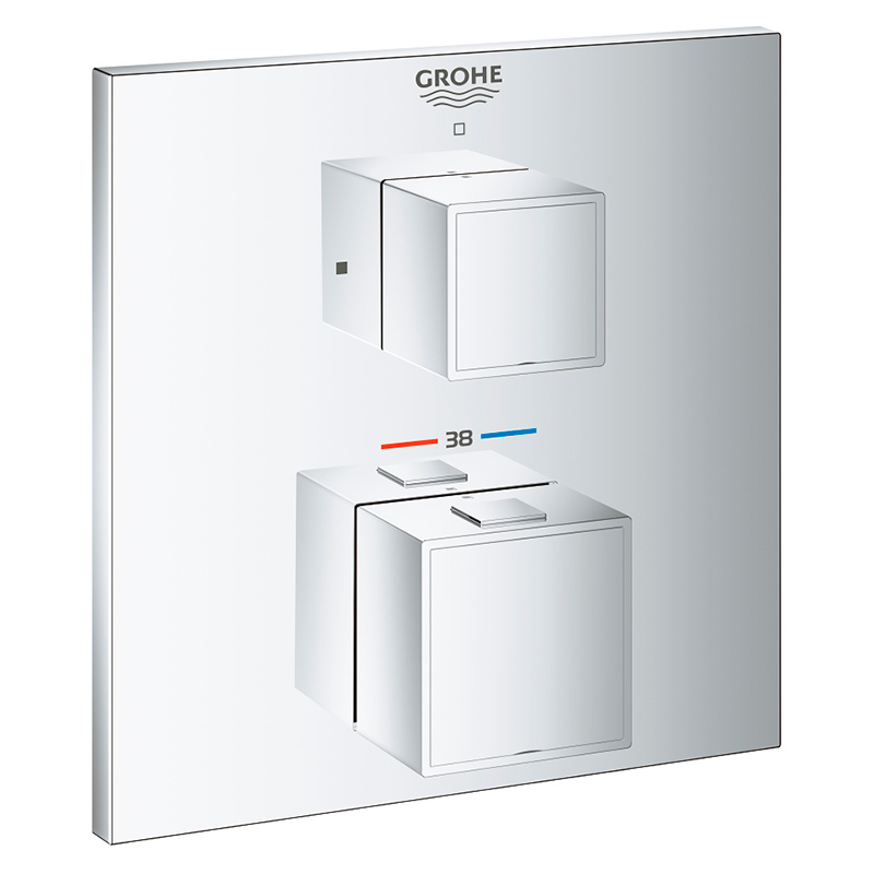 

Верхняя часть термостата Grohe Grohtherm Cube 1 выход хром