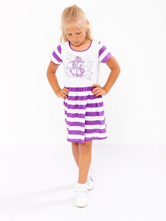 Акція на Дитяче літнє плаття для дівчинки Носи своє 6118-002-33 122 см Якір фіолетовий (p-4791-43703) від Rozetka