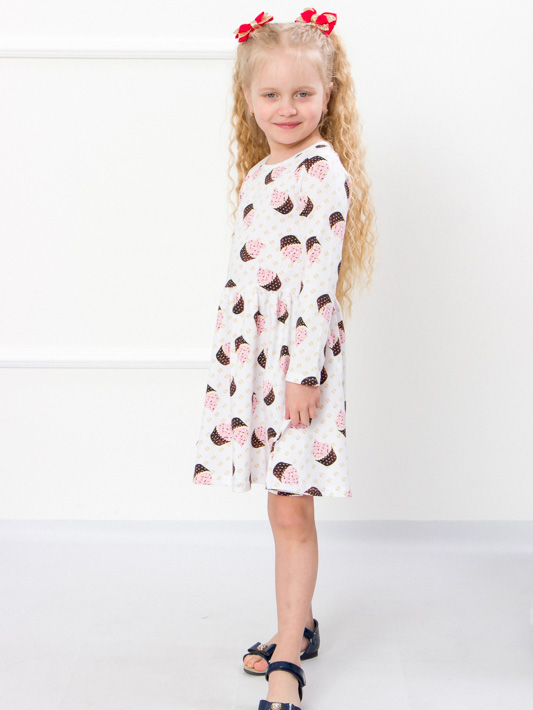 Акція на Дитяче плаття для дівчинки Носи своє 6117-043 128 см Тістечко біле (p-3532-70230) від Rozetka